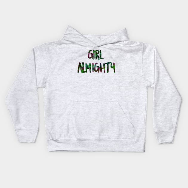 Girl almighty - dark, colorful Kids Hoodie by tothemoons